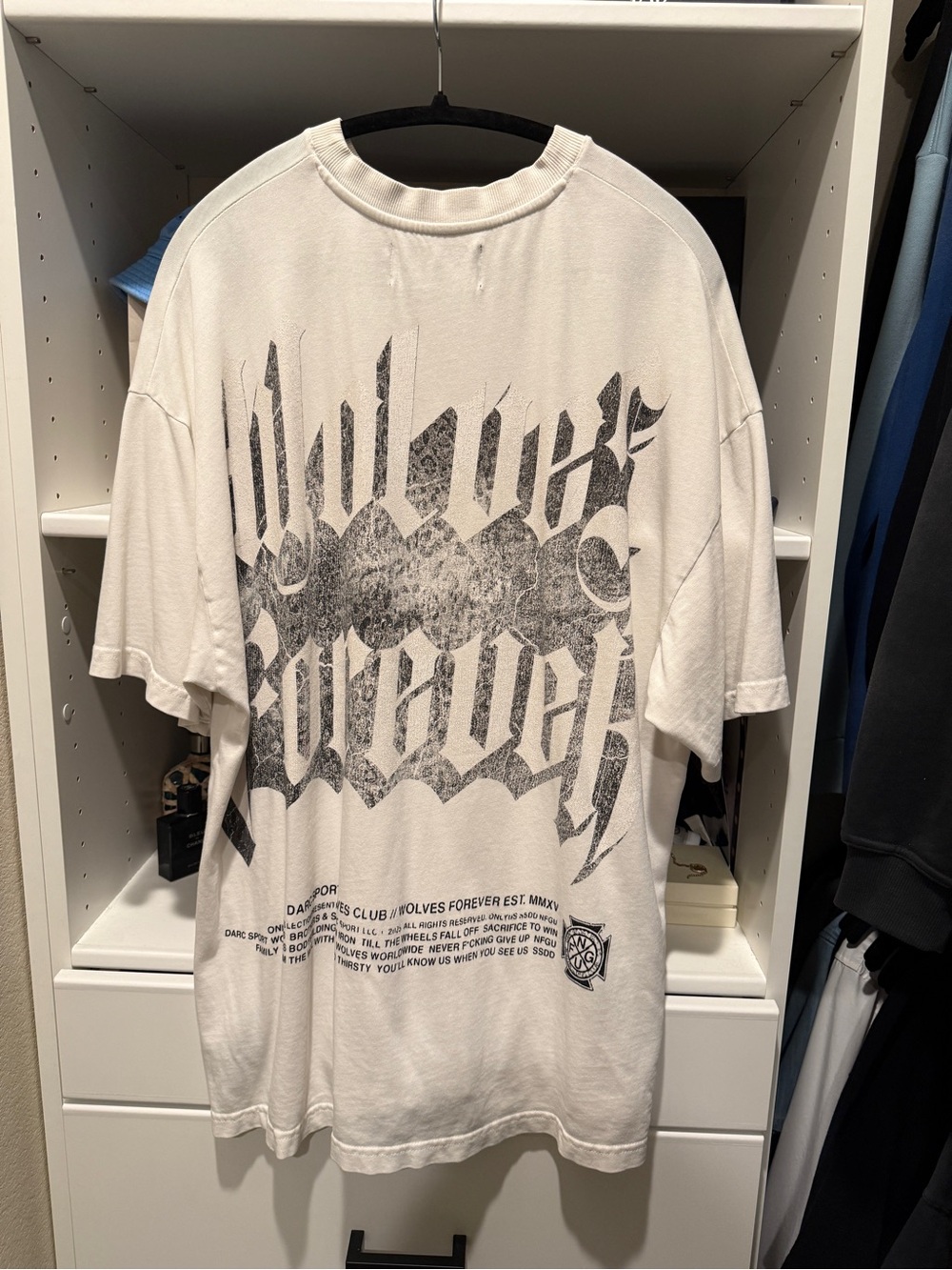 Darc Sport White Short Sleeve Graphic Tee Wolves Forever